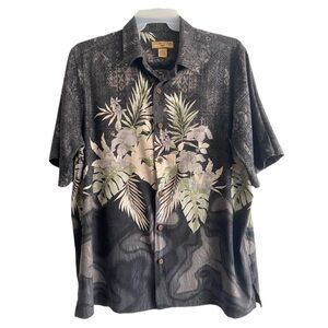 CARIBBEAN JOE 100%‎ SILK MEN’S SHIRT SIZE XL